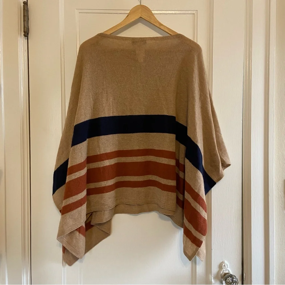 J. Crew Cashmere Blend popover poncho